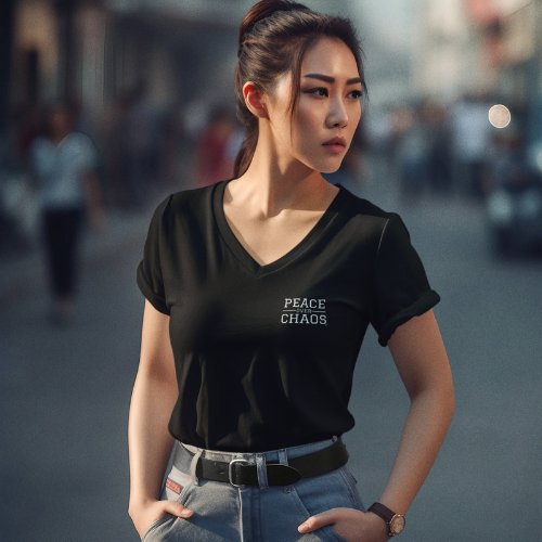 Unisex Jersey Short Sleeve V-Neck Tee